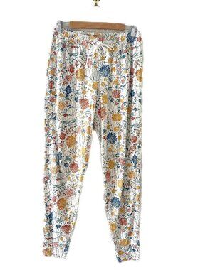 Peruvian Connection Pima Cotton Jogger Pajama Pants Floral Print